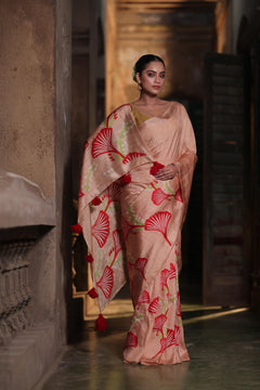 Oyster Opulence Saree - Red