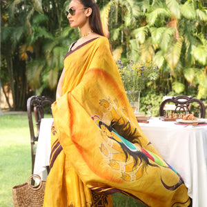 Durga Without Weapons Saree