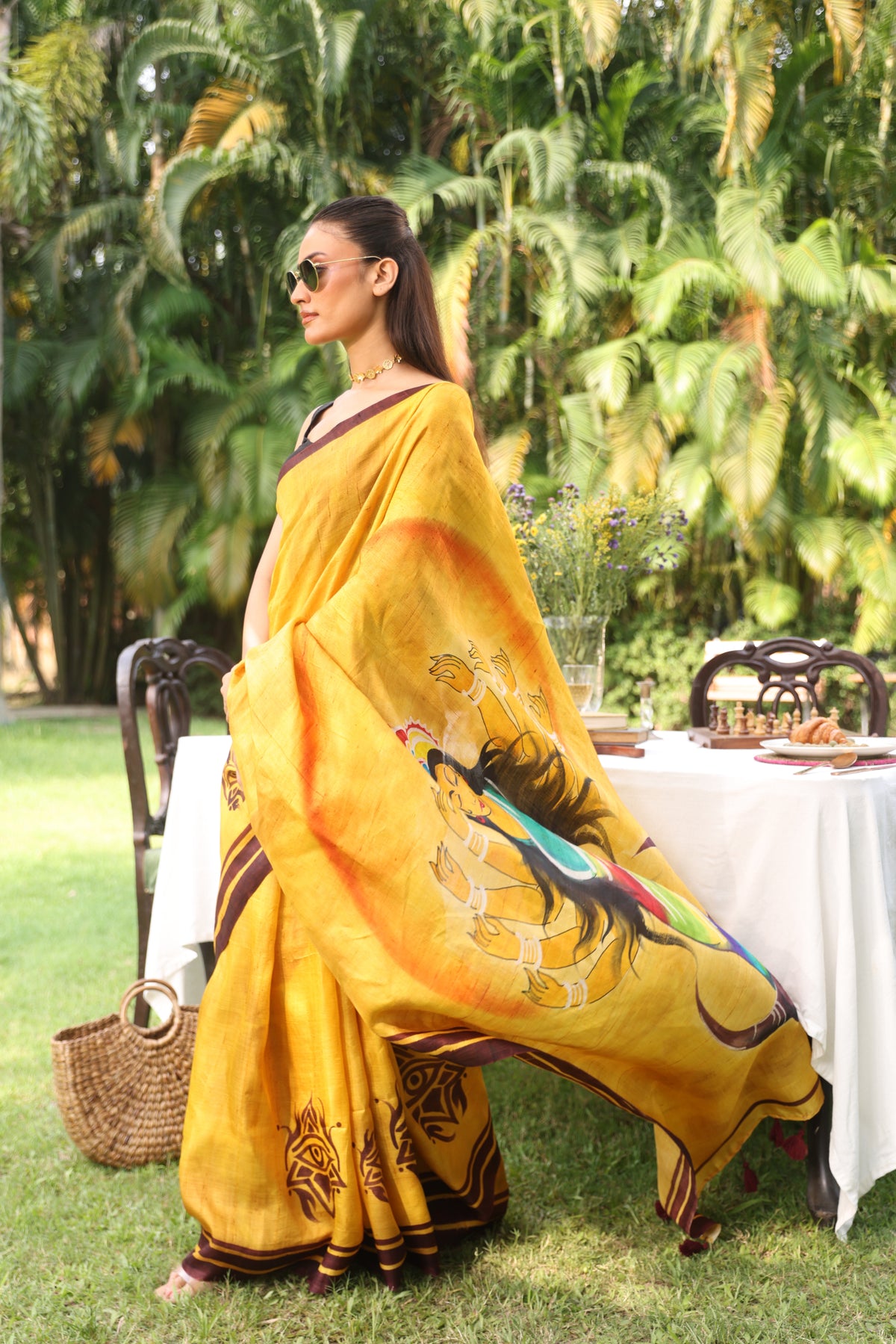 Durga Without Weapons Saree