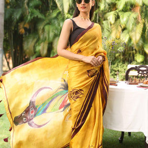 Durga Without Weapons Saree