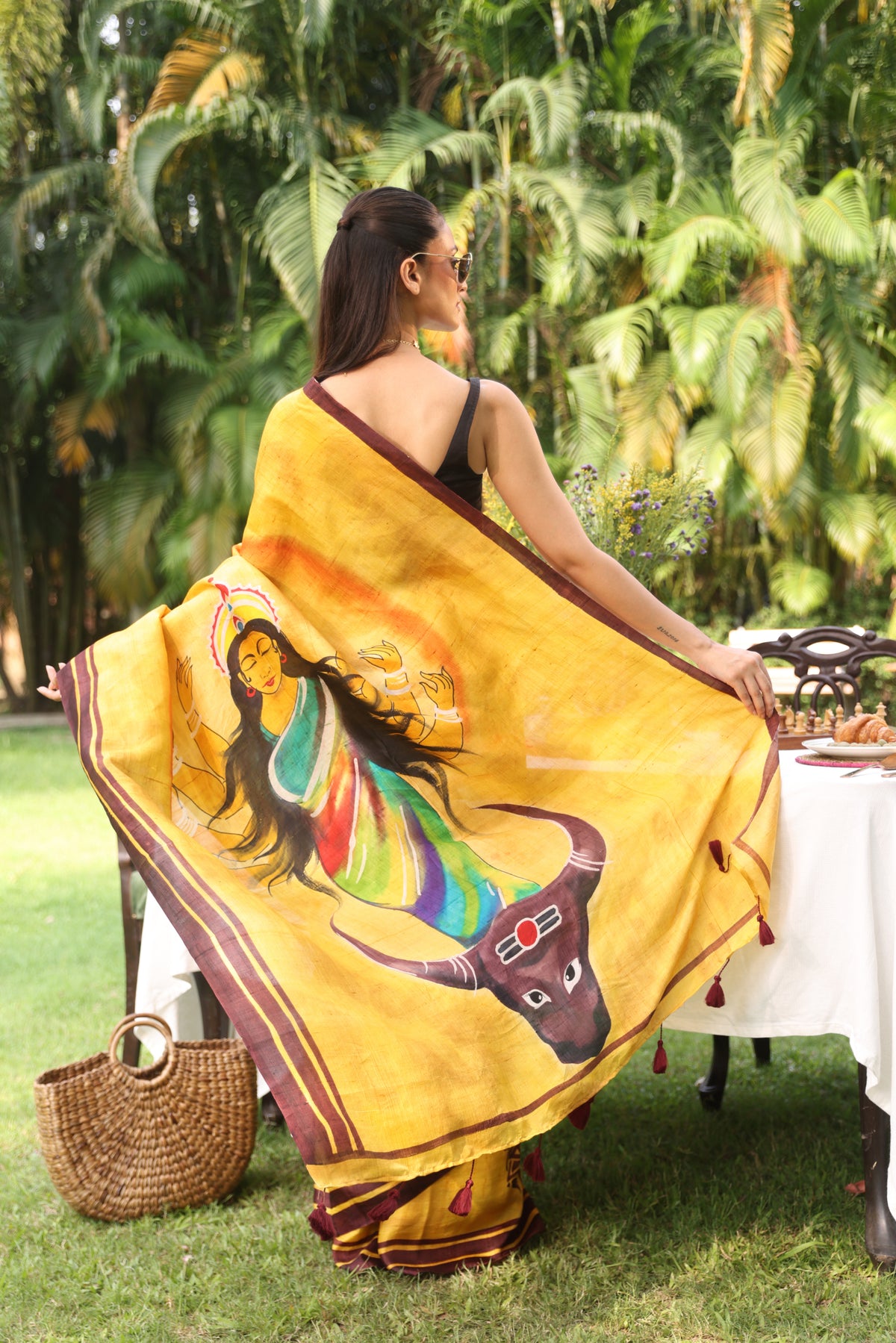 Durga Without Weapons Saree