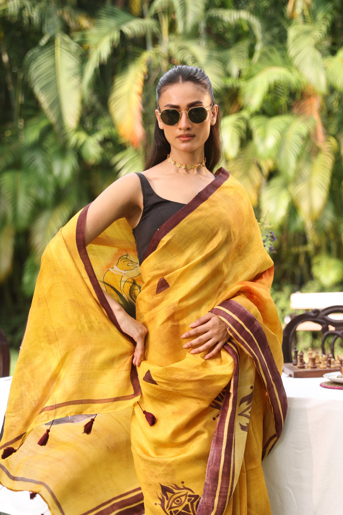 Durga Without Weapons Saree