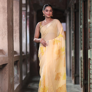 Aurea Petals Saree - Green