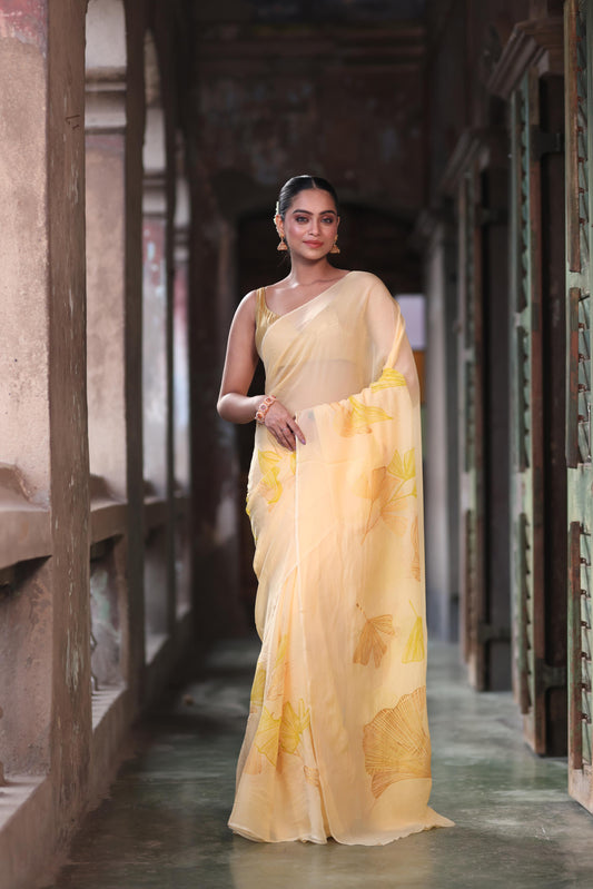 Aurea Petals Saree - Green