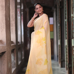 Aurea Petals Saree - Green