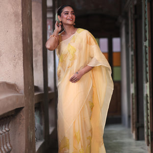 Aurea Petals Saree - Green