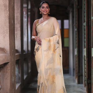 Aurea Petals Saree - Black