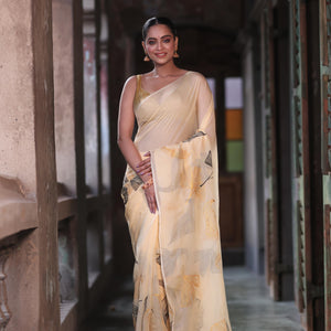 Aurea Petals Saree - Black