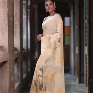Aurea Petals Saree - Black