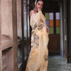 Aurea Petals Saree - Black