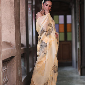 Aurea Petals Saree - Black